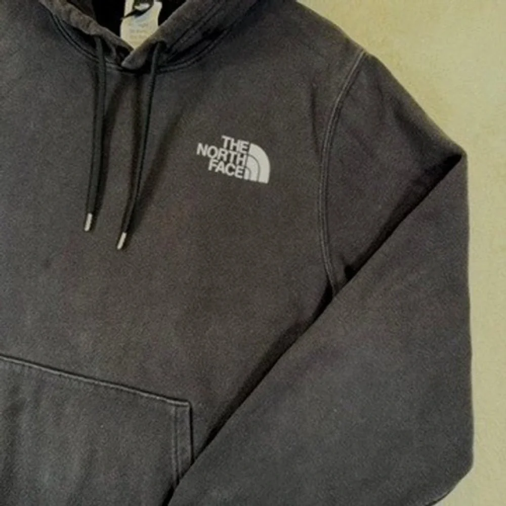The North Face Hoodie Mens Large Black Pullover Logo Fleece Sweatshirt Graphic